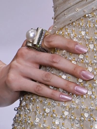 unghie autunno perlate